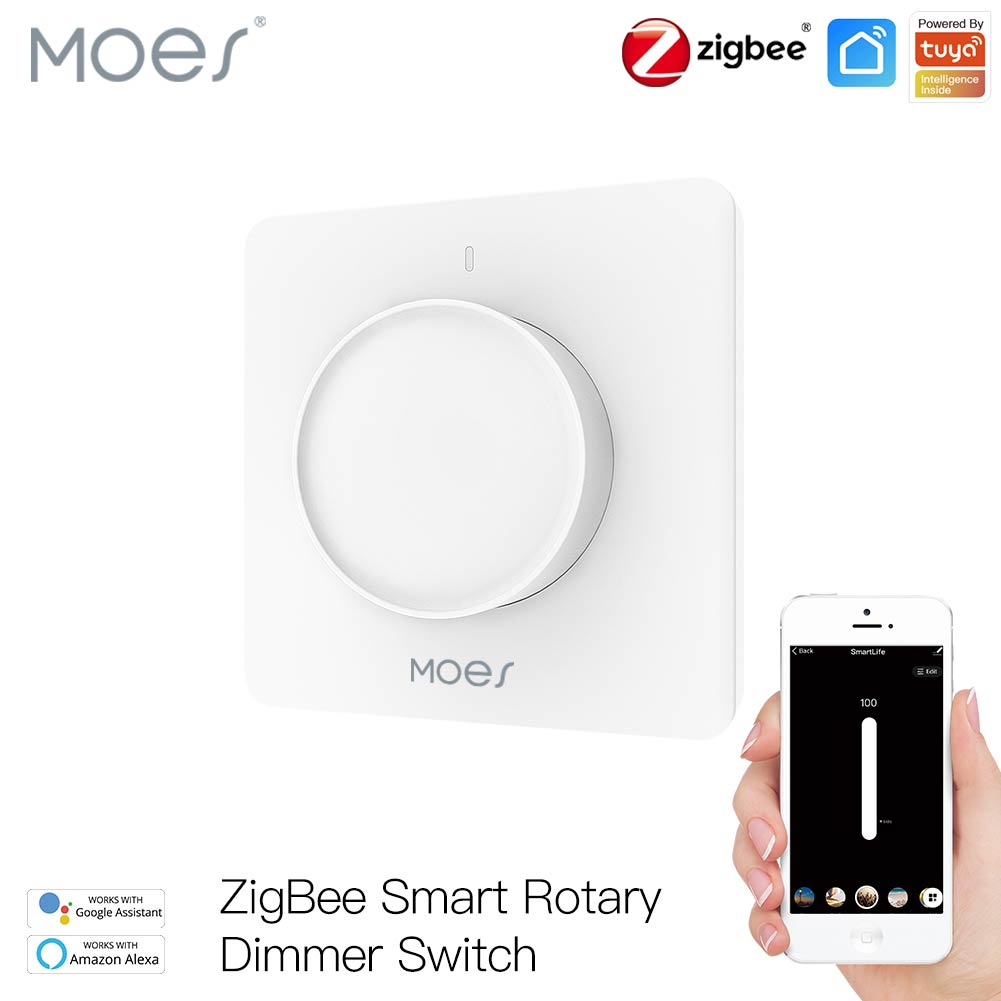 Smart Home Moes - Interruttore dimmer rotativo intelligente MOES Tuya
