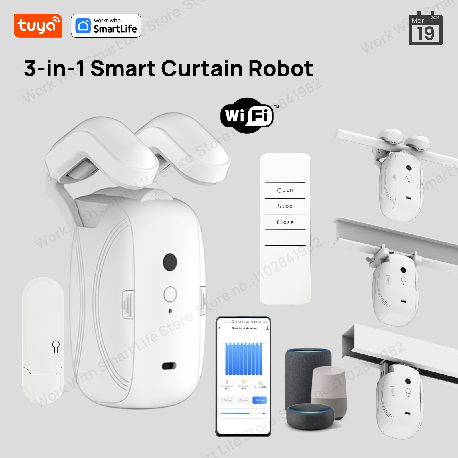 Smart Curtain Robot - 1/2 Pezzi Robot Tenda Intelligente Tuya