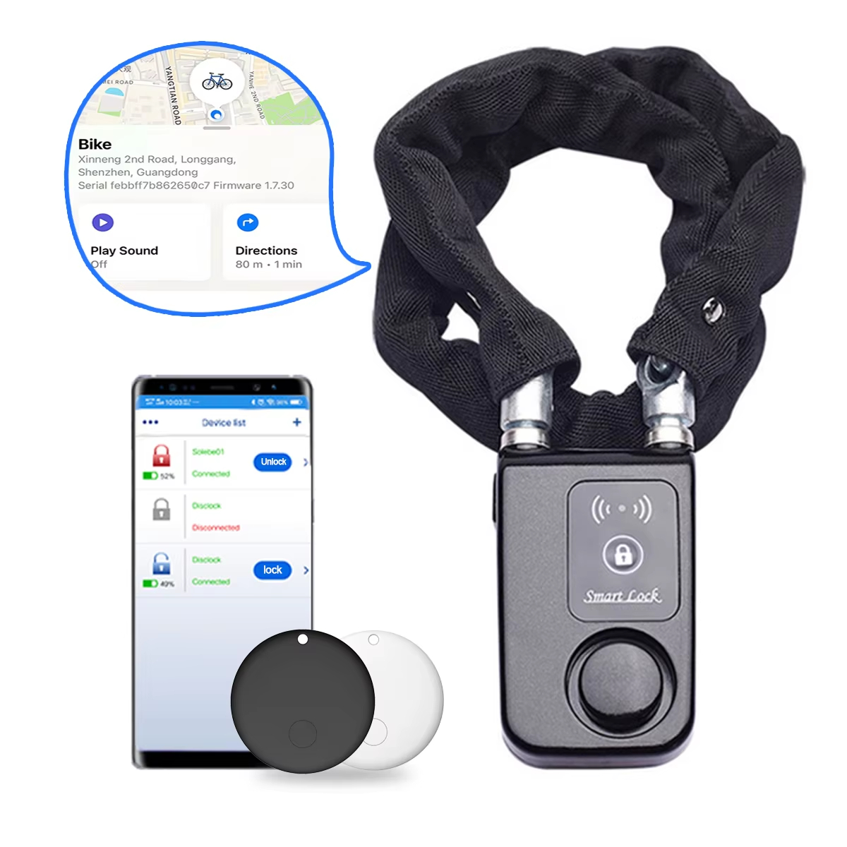 Smart Home Hub Apple - Lucchetto a Catena per Bicicletta con