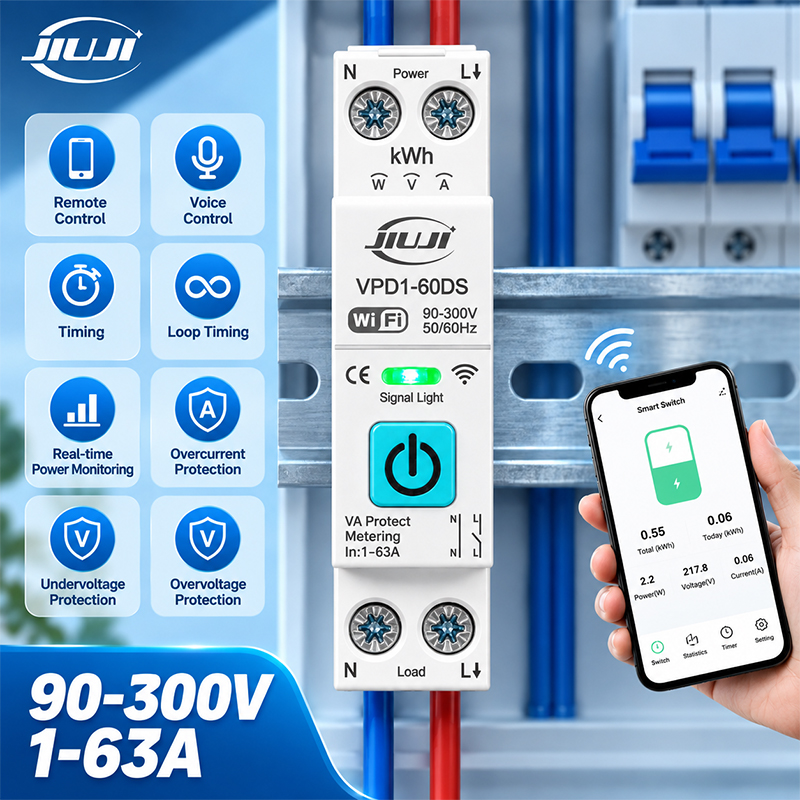 Smart Home Energy Monitor - Interruttore Intelligente WiFi per Guida DIN