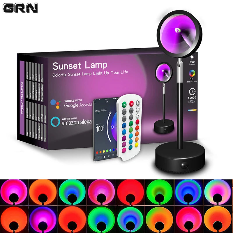 Smart LED Sunset Lamp Colorful - Smart Home Decor recensione e prezzo