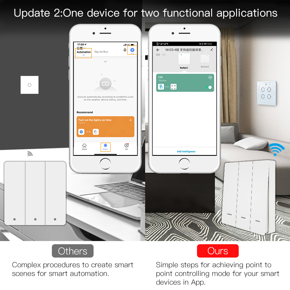 MOES Tuya ZigBee Scena Interru - Smart Home Moes recensione e prezzo